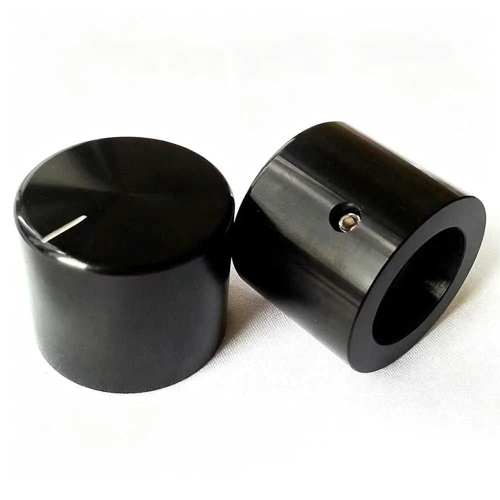 1Pcs 30x25mm Aluminum Volume Knob CNC Machined Aluminum Alloy Amplifier Volume Control Knob 6mm Shaft Hole Anodized Surface