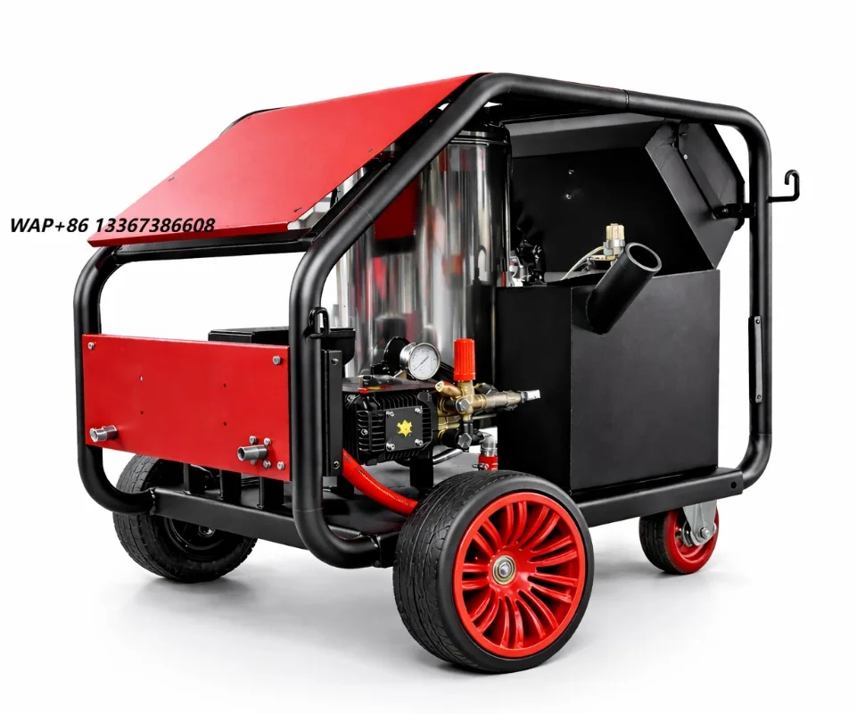 150bar 2200psi Commercial Sidewalk Cleaning Machine Hot Water High Pressure Washer 12Lpm Outdoor Floor Grease Removal Carwash