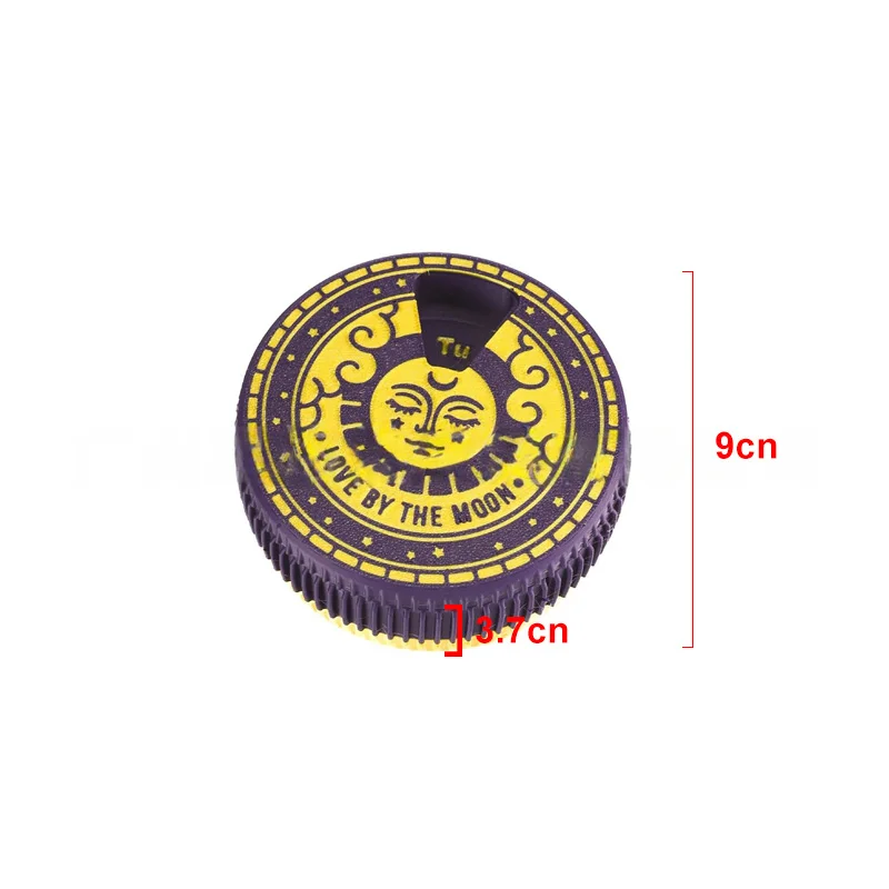 Portable Sun Moon Design 7 Day Weekly Pill Organizer Box, Rotating Pill Case Holder, Creative Medicine Storage Container
