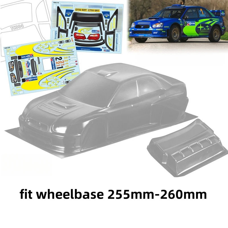 1/10 Subru WRC 2004 RC Rally Car shell Body 190mm Width for RC Drift Car 255mm-260mm Wheelbase Tamiya Kyosho Yokomo mst hpi hsp