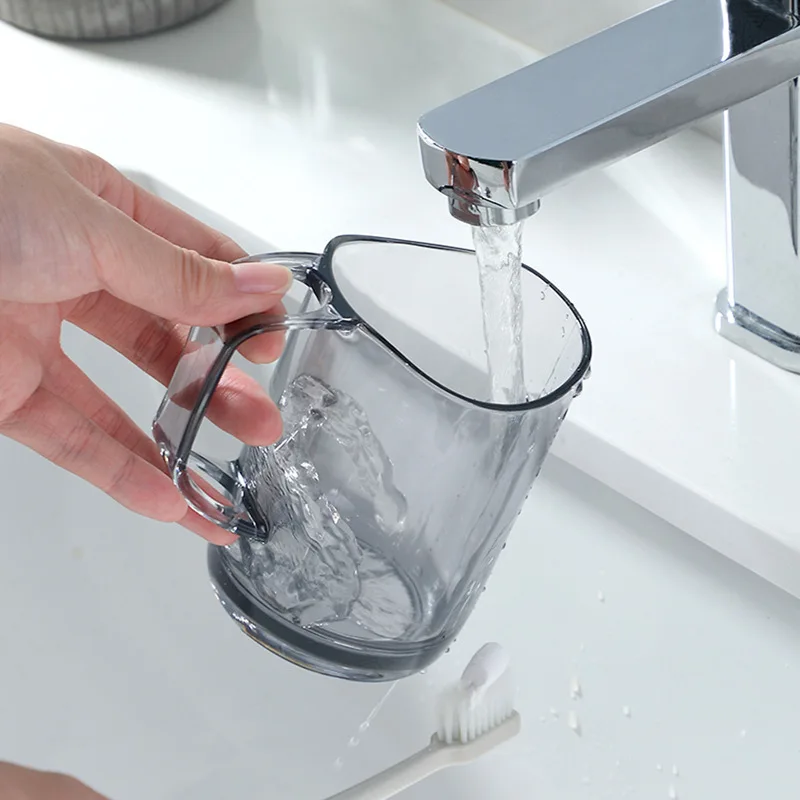 Copo de escova de dentes demon slayer, copo de plástico para enxaguatório bucal com suporte, copo transparente para gargarejo, lavagem da boca, acessórios de banheiro para casa