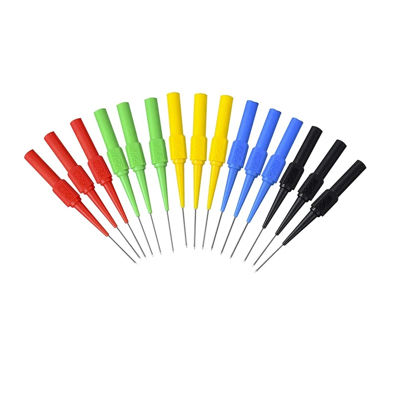 

ГОРЯЧАЯ ПРОДАЖА, 15 шт., неразрушающий тестовый штифт, зонды для прокалывания изоляции, набор задних зондов, тестер электрических штифтов, электроинструмент