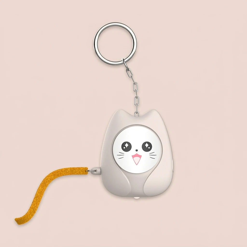 Powerful Personal Alarm 130dB Siren Safety Device for Outdoor Use, Zinc Alloy Keychain Emergency Alert for Women's Security