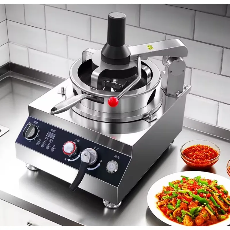 

Gas Automatic Frying Machine Stainless Steel Memory Timer Customizable 110V For Fried Rice Noodles Spicy Hot Pot Korean
