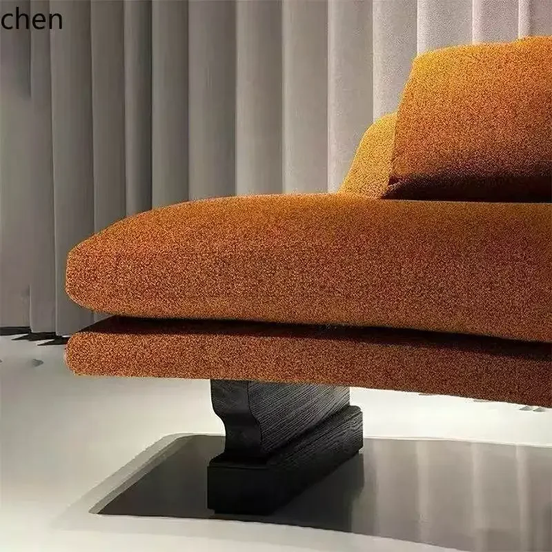 

TQH7.2 Minimalist Creative Combination Modern Living Room Wabi-Sabi Style Irregular Matte Fabric Curved Corner Sofa