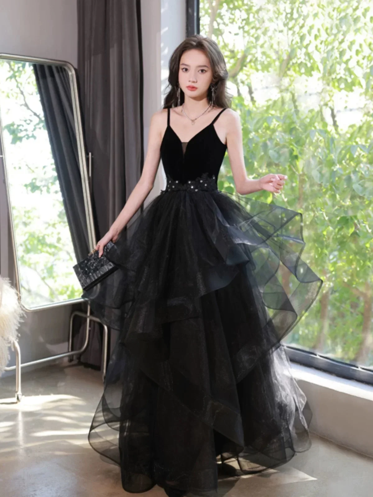 Hot sale 35 women 2024 new temperament lady dress party toast dress evening dress