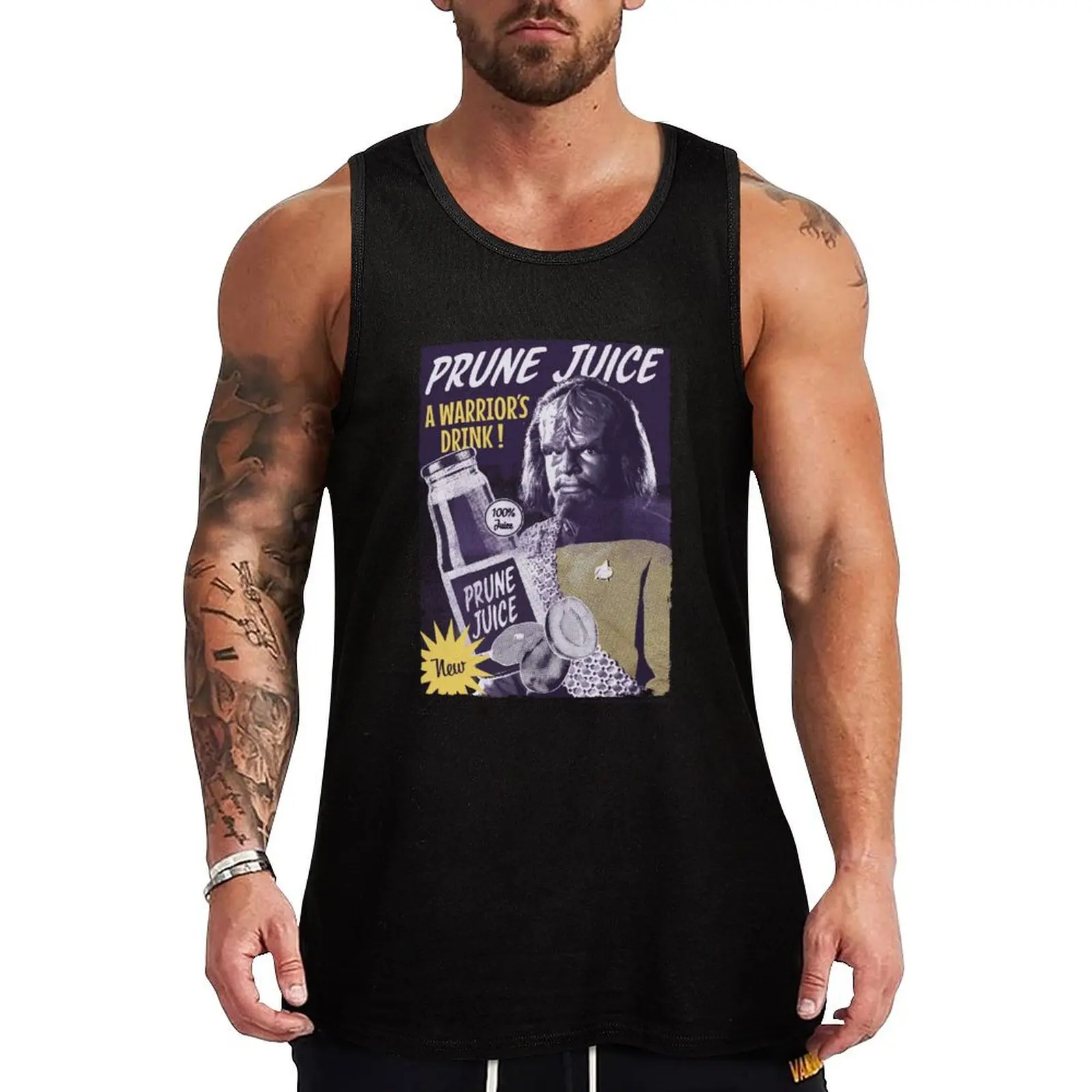 

Star Trek: The Next Generation Worf Prune Juice Poster Tank Top Daily Casual Tank Top Relaxed Fit Sleeveless Summer