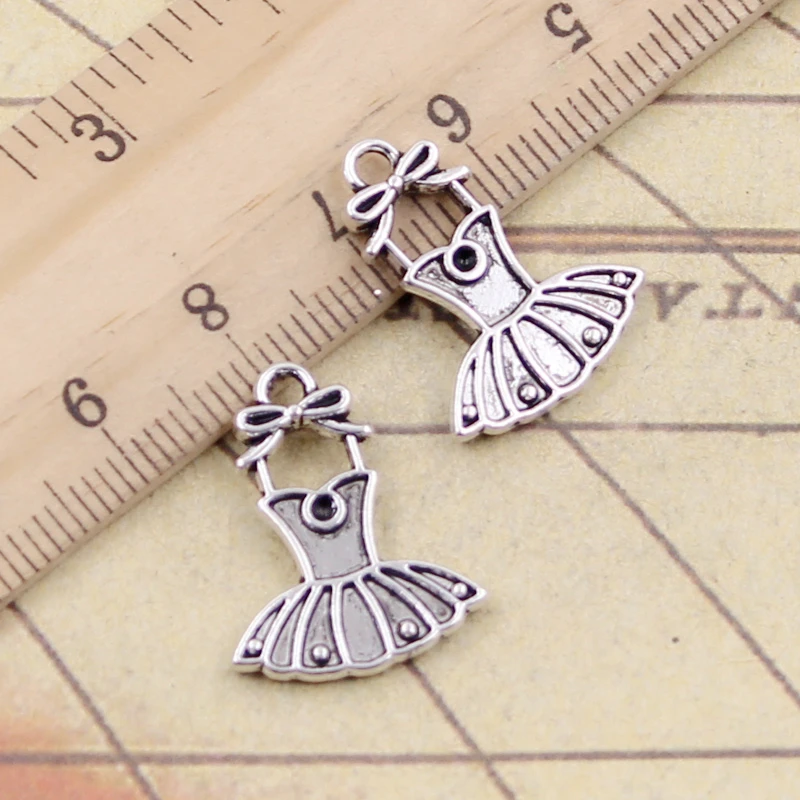 20pcs Charms Ballet Tutu Dress Ballerina Skirt 20x16mm Tibetan Silver Color Pendants Antique Jewelry Making DIY Handmade Craft