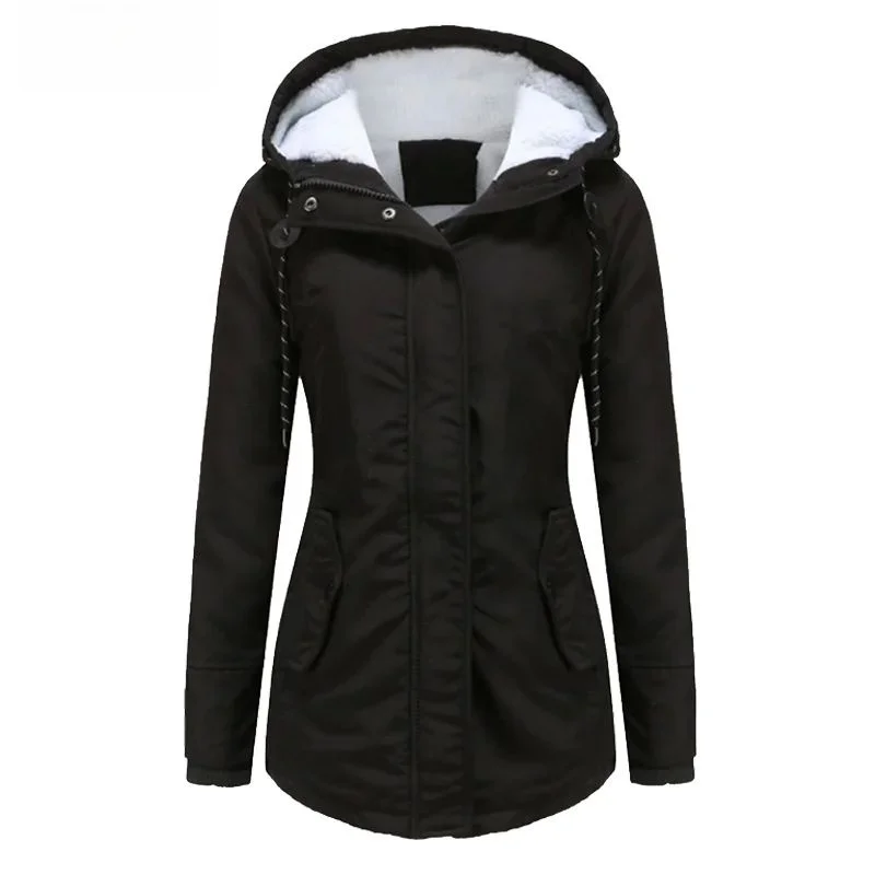 Women's Autumn Winter Coat Warm Plu Thiened Long J Faux Fur Jaet Camel down Fill 2023 Fall Season Ladies' Faion