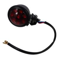 1pcs 12V Motorcycle Tail Light Universal Red/Black LED Tail Light PC Lens 8 LEDs Chopper Motorcycle for ATVs, Dirt Bike, Buggy