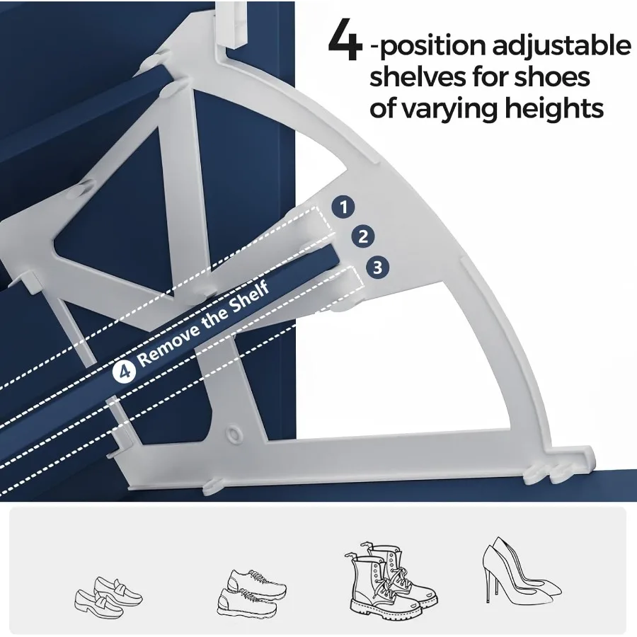 خزانة تخزين أحذية المزرعة بقدرة 32 وات مع درجين قابلين للطي وتصميم باب الحظيرة وأرفف قابلة للتعديل حذاء ضيق ونحيف مخفي حديث
