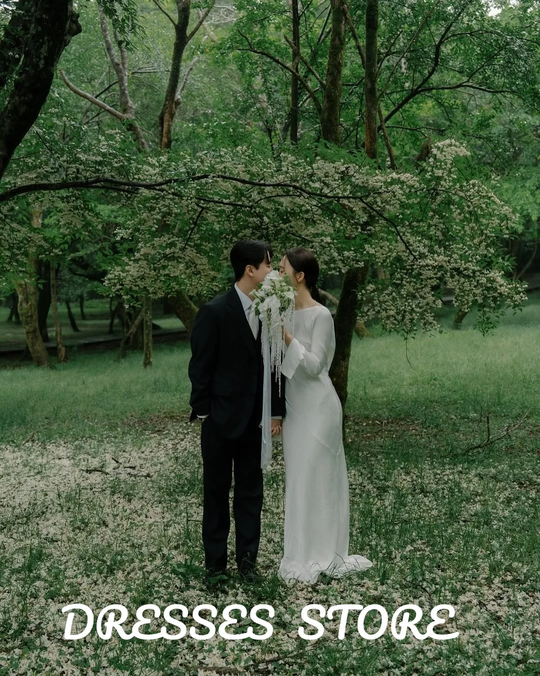MD 2025 New O-Neck Korea A-Line Simple Wedding Dresses 웨딩드레스 Backless Long Sleeve  Customized Pretty 웨딩드레스 Bride Gowns Plus Size