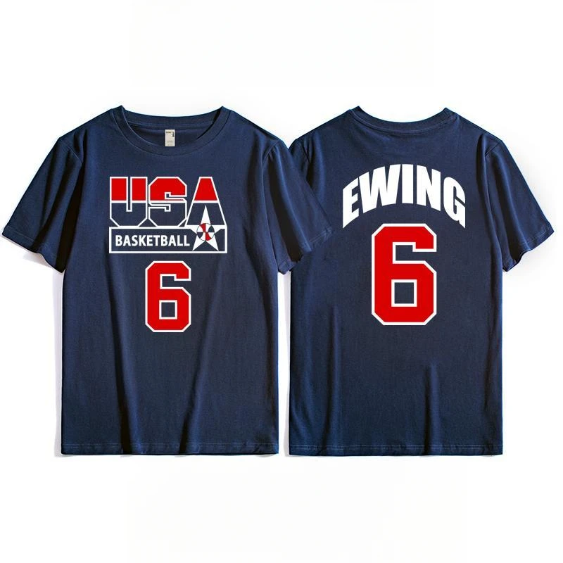 Dream Team T-shirt, American Men's Basketball Training Top, Retro Dreamy Sports Casual Fashion Retro Short Sleeved Men's T-shirt