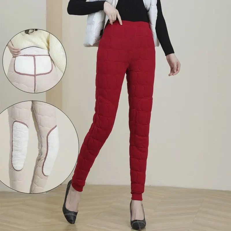 

2025 Thickened Lined Base Layer Pants Inner Wear Warm School Uniform Pants for Girls TT304