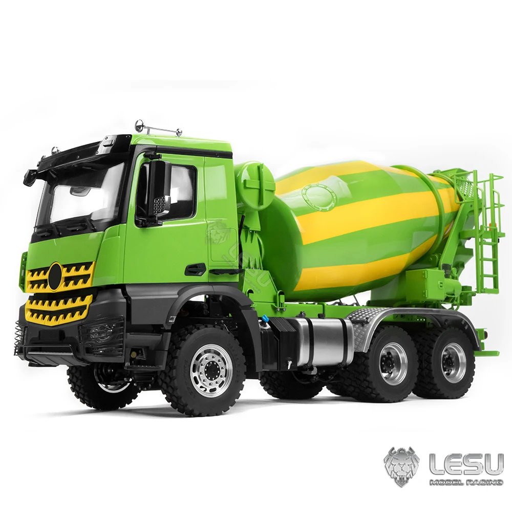 LESU 1/14 Metal 6X6 KIT Ver RC Agitating Lorry Truck Electric Mixer Car Model 2Speed Gearbox Toys Cementing Truck Sound Light