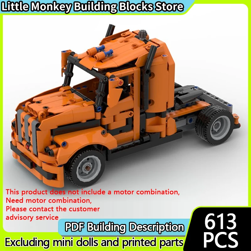 

City Car Model MOC Building Bricks Long-Nosed Transport Truck Modular Technology Children Holiday Gifts Assemble Toys Suit