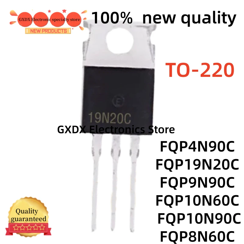 10-20-30 Unidades 100% Qualidade FQP4N90C 4N90C FQP9N90C 9N90C FQP8N60C 8N60C FQP10N90C FQP10N60C 10N60C FQP19N20C 19N20C TO-220 MOSFET