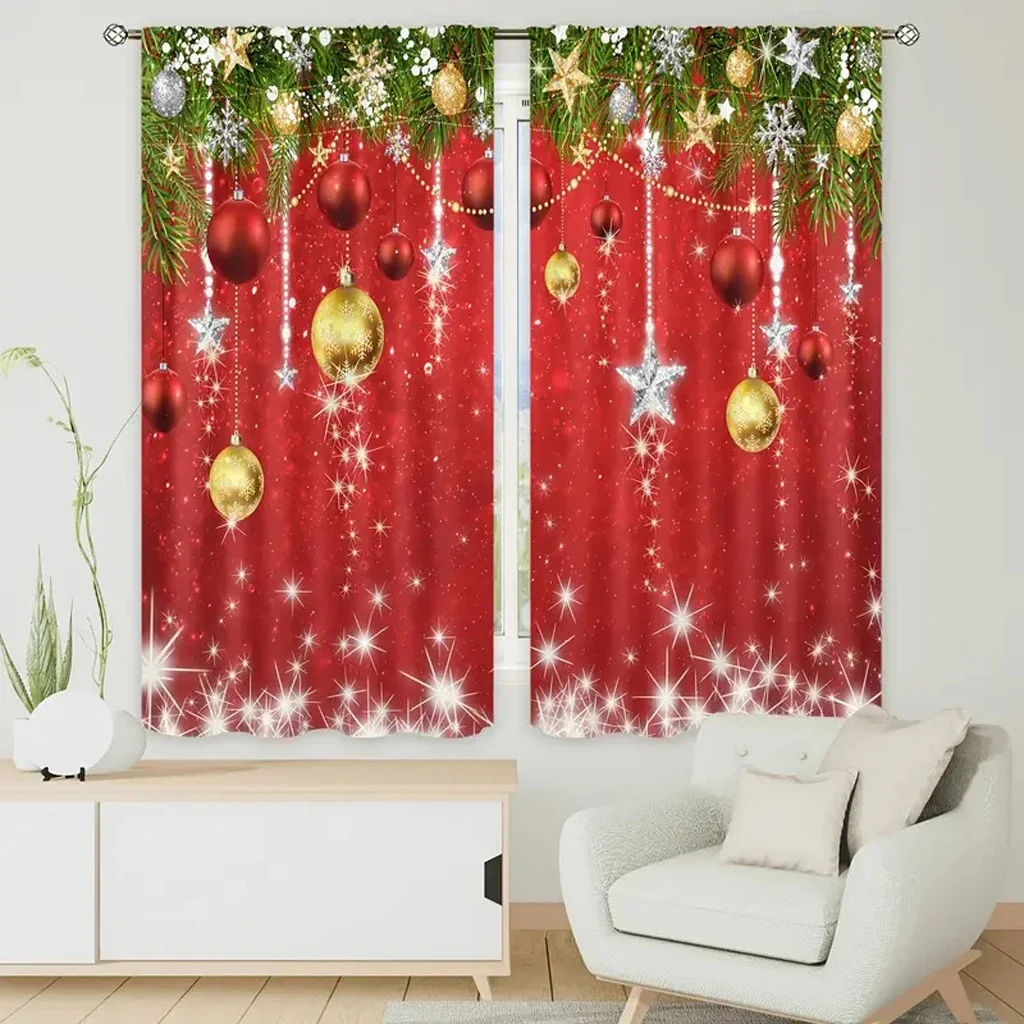 

Modern 3D Girls Bedroom Curtains For Finished Living Room Drapes Custom Panel Curtain Cortina Christmas Decorations