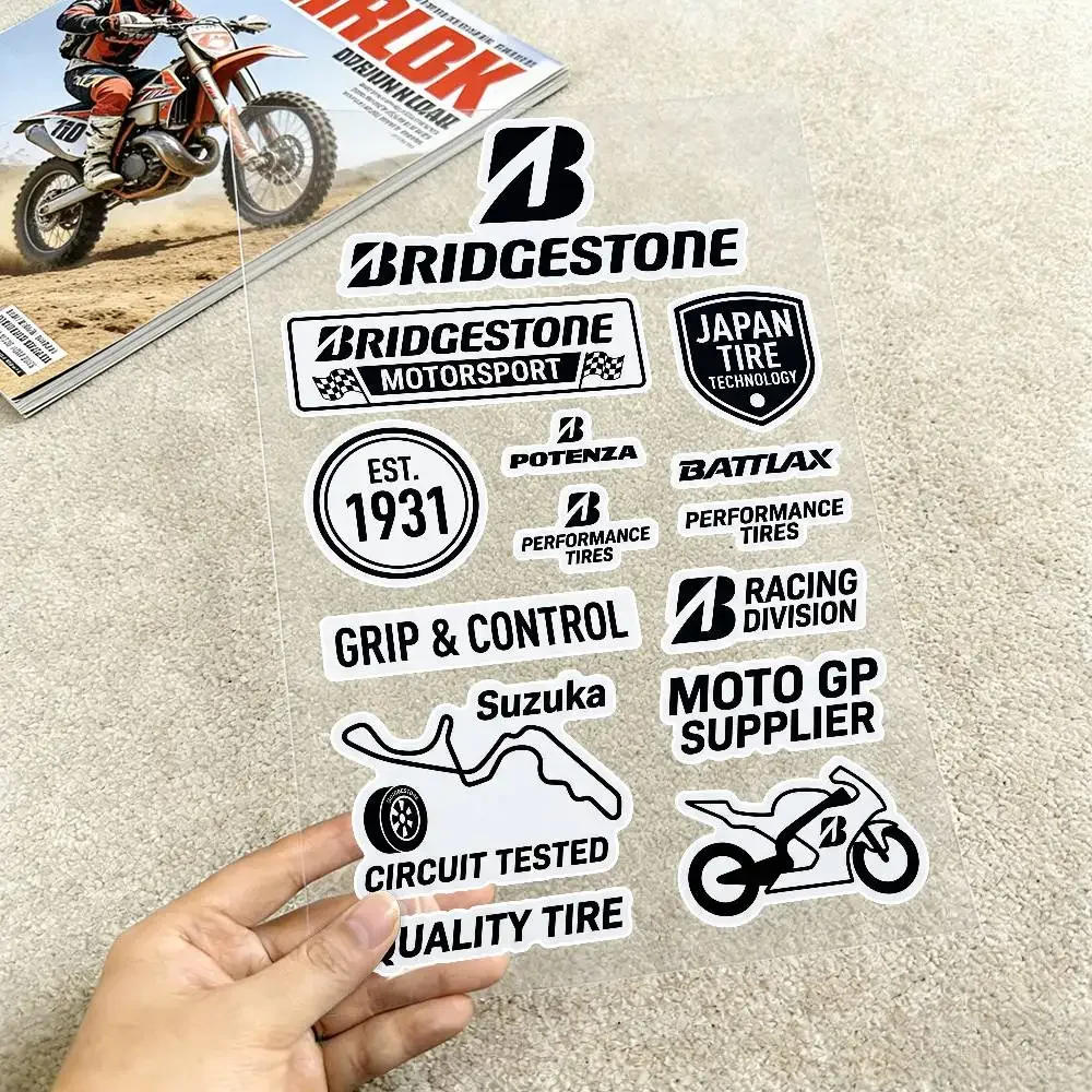 

Светоотражающие наклейки Bridgestone для мотоциклов, водонепроницаемые наклейки для шлемов, скутеров, топливных баков, ящиков для инструментов, гоночные наклейки