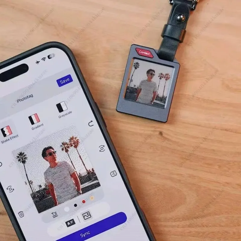 Personalized DIY Ink Screen Keychain, Passive NFC Electronic Tag & Anti-Lost Luggage Pendant