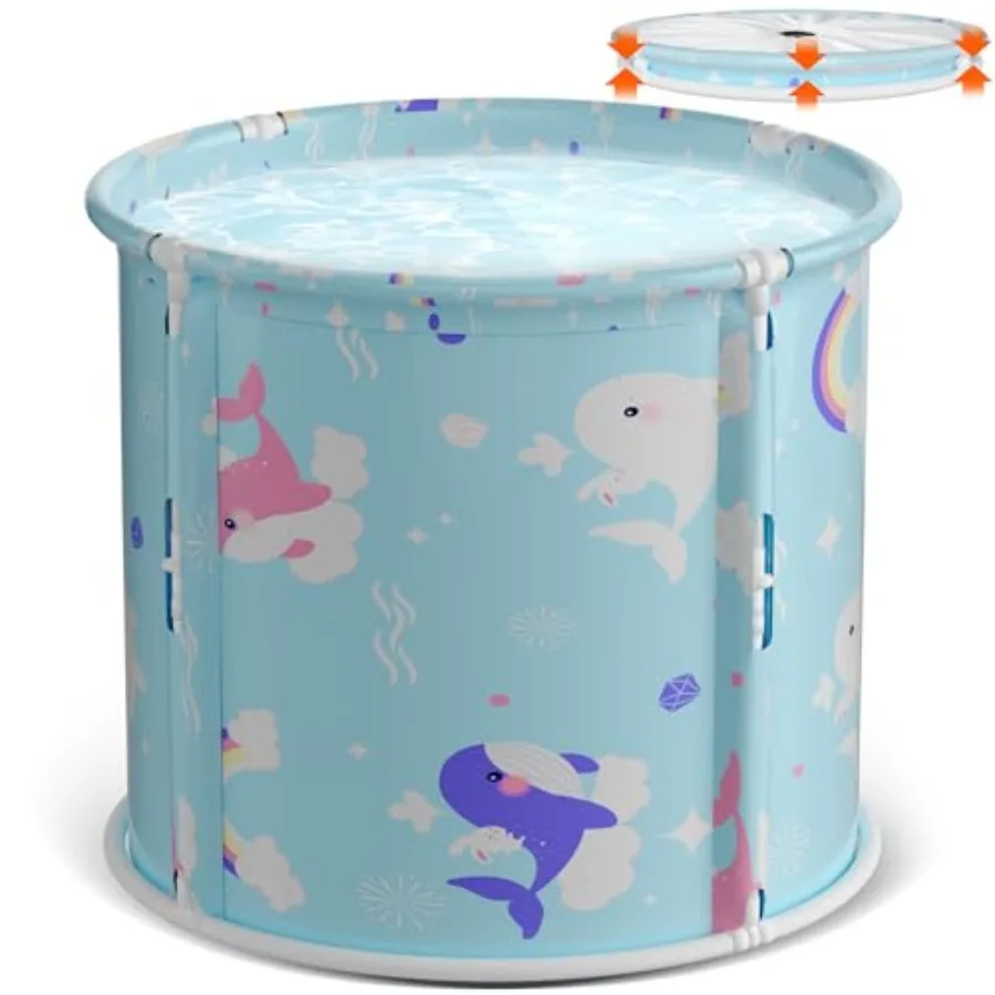 

Portable Bathtub, Foldable Bathtub for,Boys and Girls, Therapy Tub for Shower Stall Bathroom Fold Up Japanese Soaking Hot SPA B