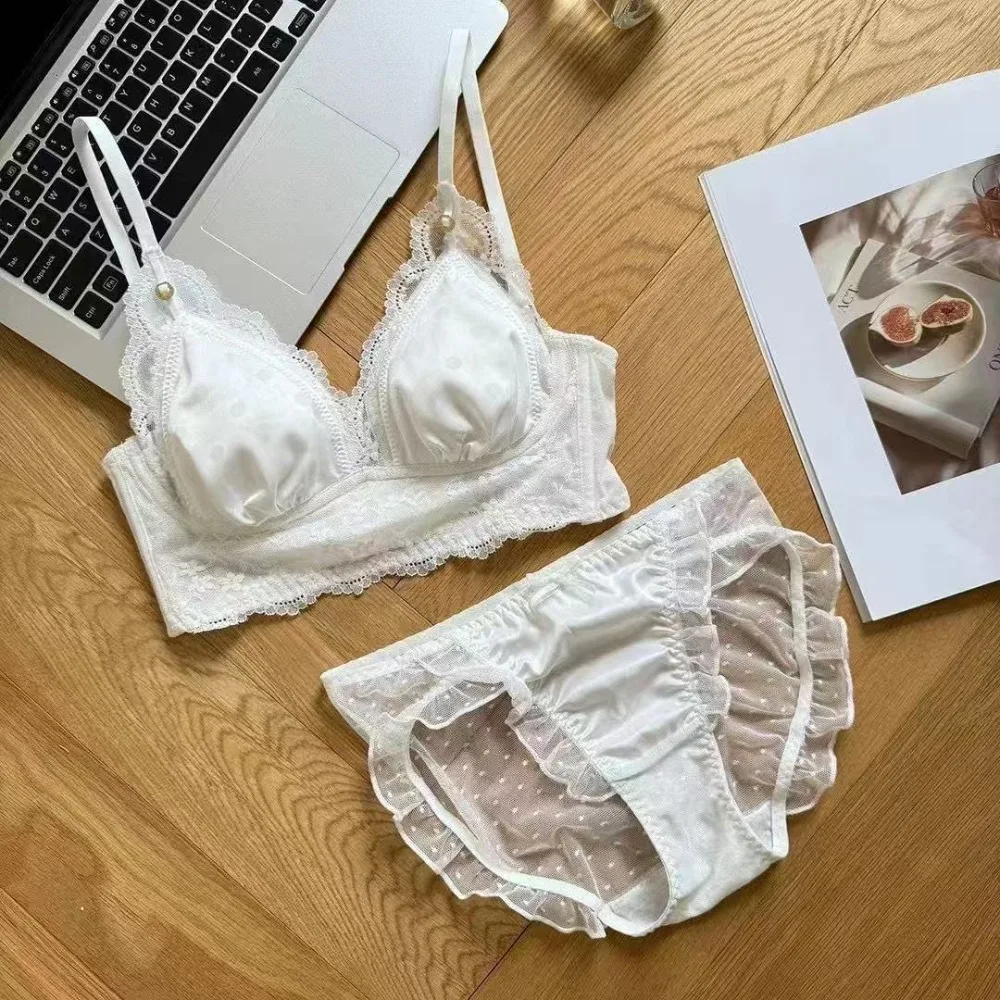 Ensemble soutien-gorge français à bonnet triangulaire dentelle bonnet fin minimiseur maintien anti affaissement été confort S-XL