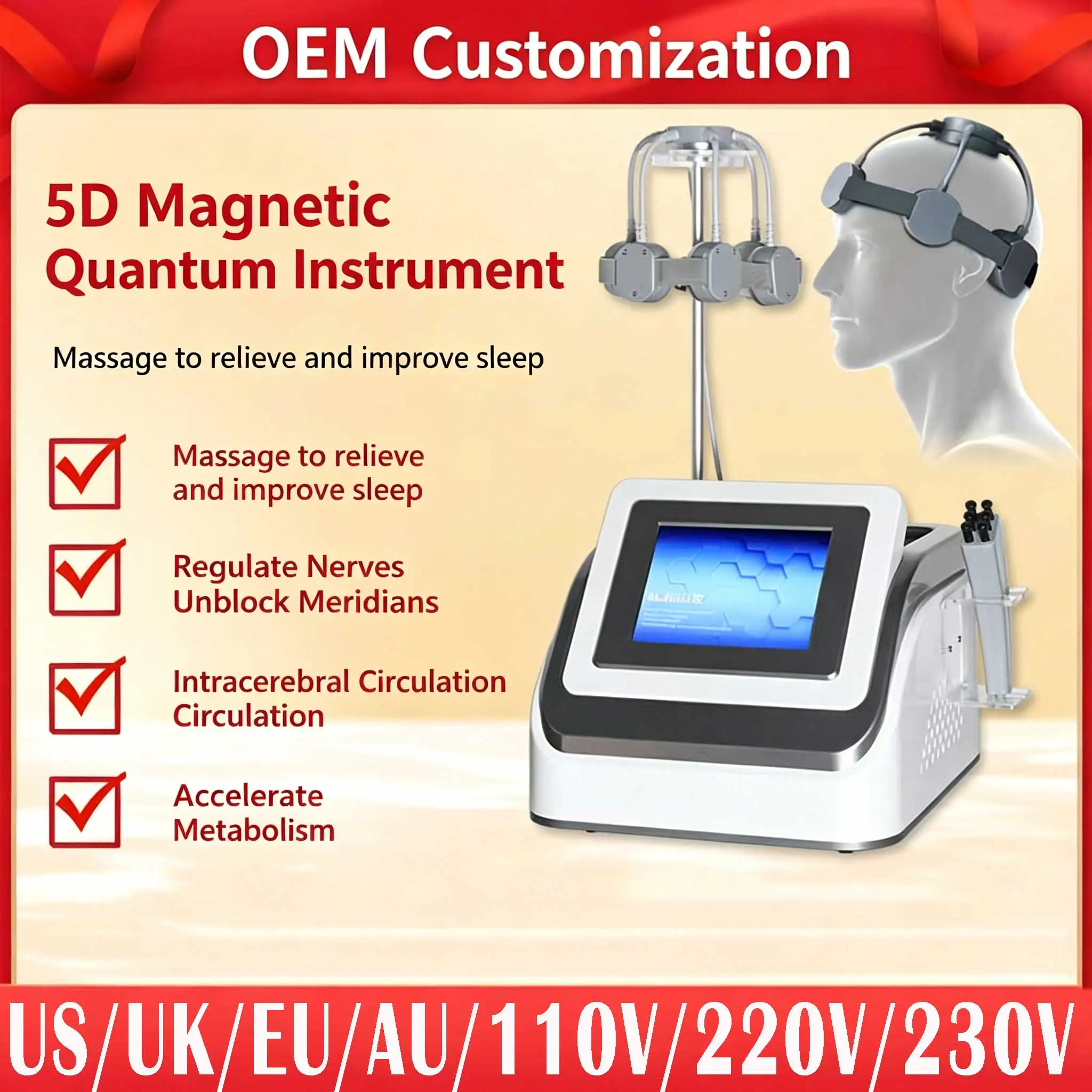 Brain Massage, Scalp Hair Follicle Maintenance, Sleep Assistance, Head Therapy, Instrument Beauty