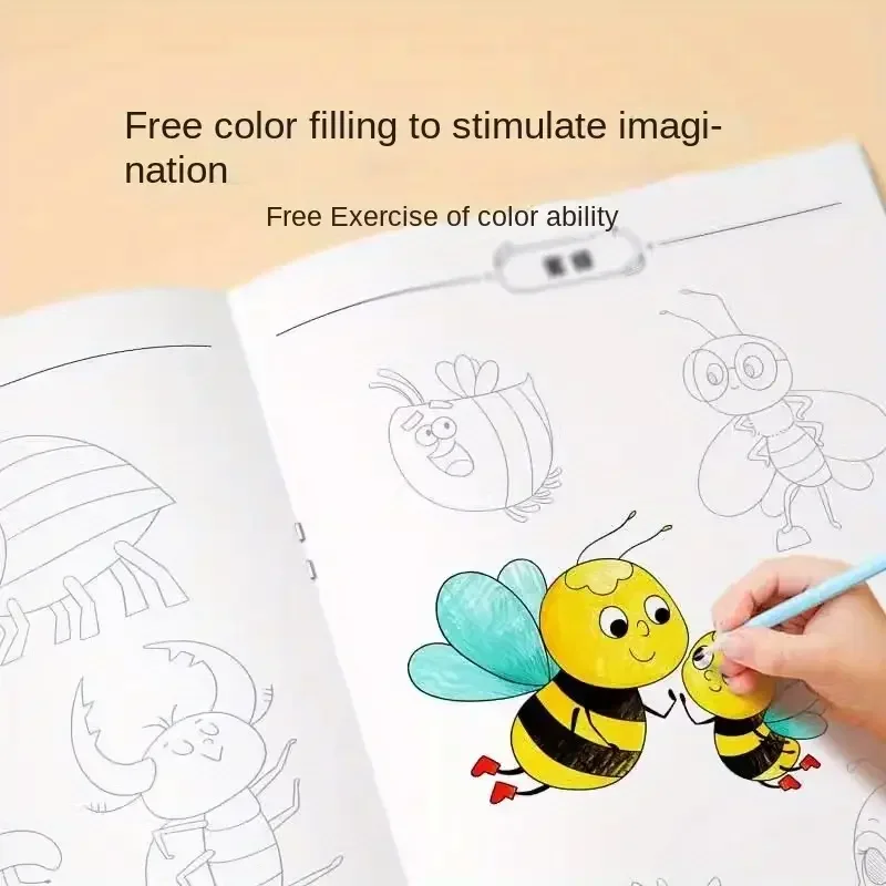 Children Drawing Line Tracing Book Toddler Pen Writing Control Practice Manual Cartoon Sketch Montessori Coloring Book Kids Toy