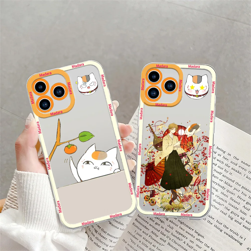 Bilibili Cartoon Natsume Yujin-cho Phone Case for iPhone 12 11 13 14 15 16 Max Pro Plus Transparent Bezel Shell