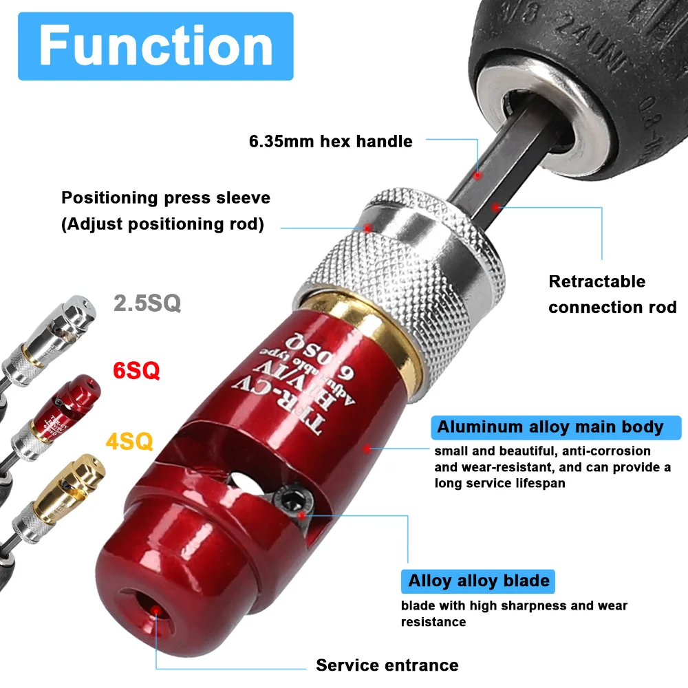 Aluminum Alloy Electric Wire Stripper Multi-function Cable Peeling Stripper Kit Electrician Practical Rotary Stripping Tool