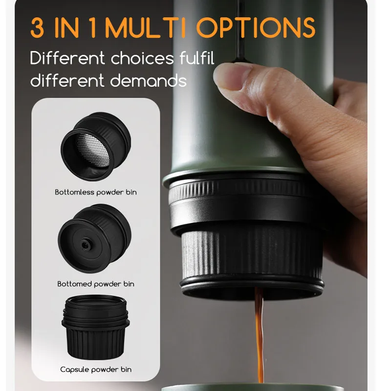 BINCOO H2Pro Portable Coffee Machine Capsule Coffee Machine Compact Electric Espresso Extractor,3 IN 1 Espresso Coffee Maker view 2