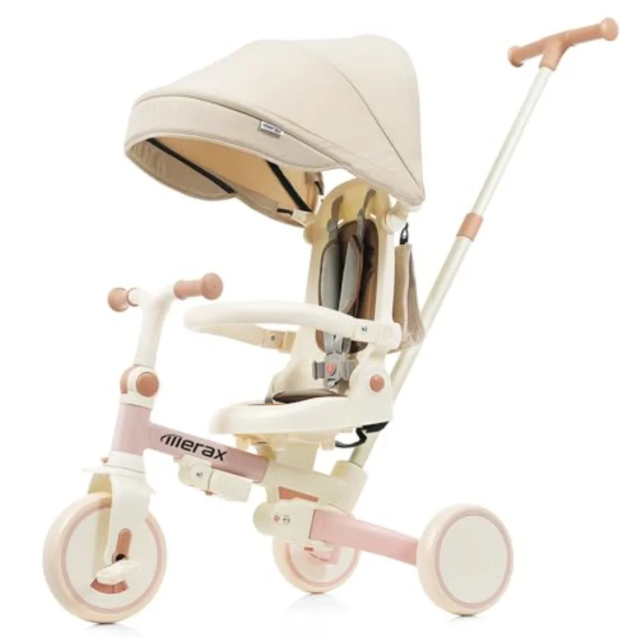 Triciclo para bebé 7 en 1, triciclo para niños pequeños, marco plegable, jinete ligero para niños con Pedal extraíble de 1 a 6 años