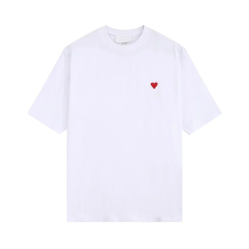 

New Women's Clothing Heart Print T-Shirt Women Summer Short Sleeve Fashion T-Shirt Women Casual Top Street Clothing