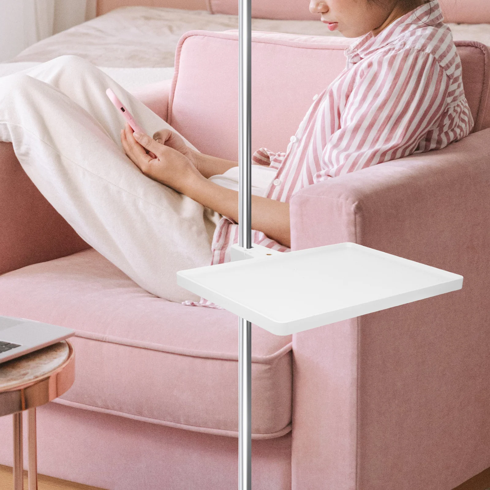 

Microphone Stand Tray: Adjustable Sound Card Tray For Live Streaming Karaoke Recording Studio Storage Rack Desktop