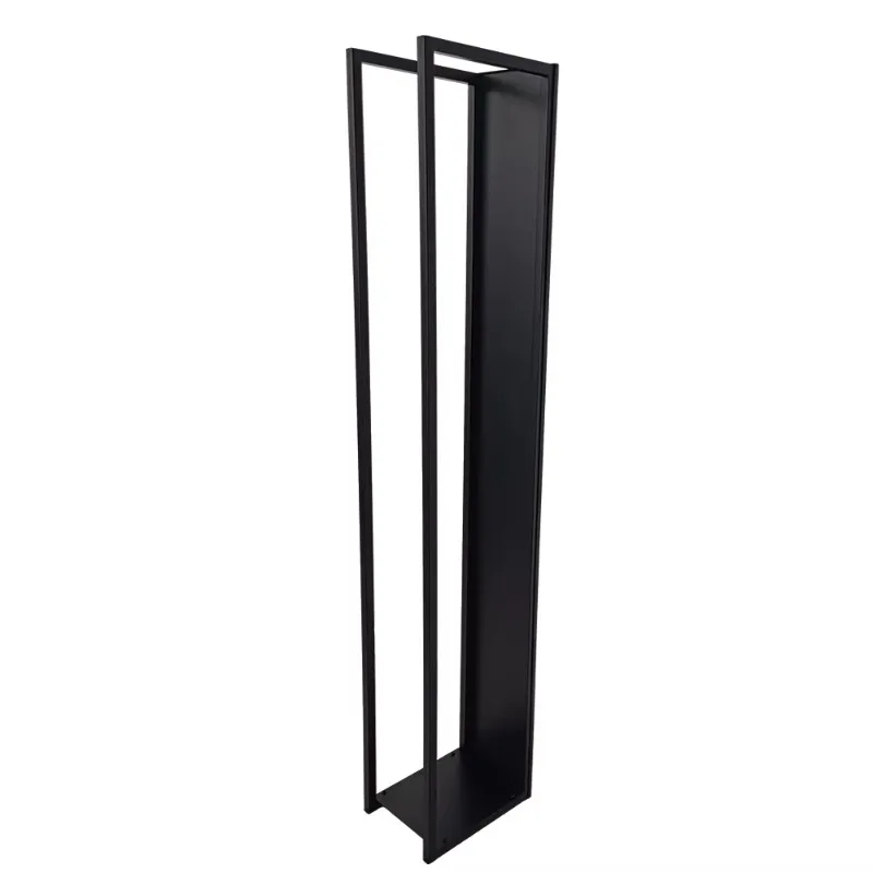 Modern Design Heavy Duty Easily Assembled Indoor and Outdoor Metal Firewood Log Holder Black Steel High Quality Powder Coating