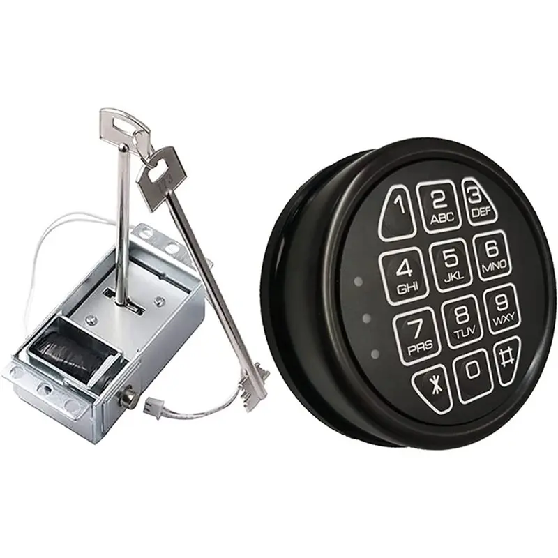AB25-Replacement Electronic Safe Lock Panel Kit Solenoid Lock And 2 Emergency Keys Included