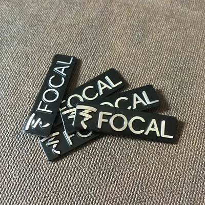 4x 3D معدن البؤري الألومنيوم سيارة عجلة القيادة شعار ملصق مكبر الصوت ملصقات السيارات سيارة التصميم شارة شعار الديكور #4