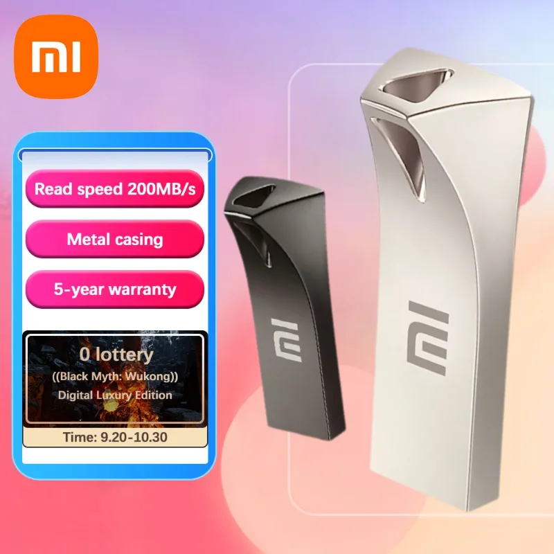 Xiaomi USB Flash Drive High Speed Pen Drive 2tb 1tb USB 3. 0 Memory Stick 512GB Flash Pendrive Metal Memoria USB Disk For PC Mac