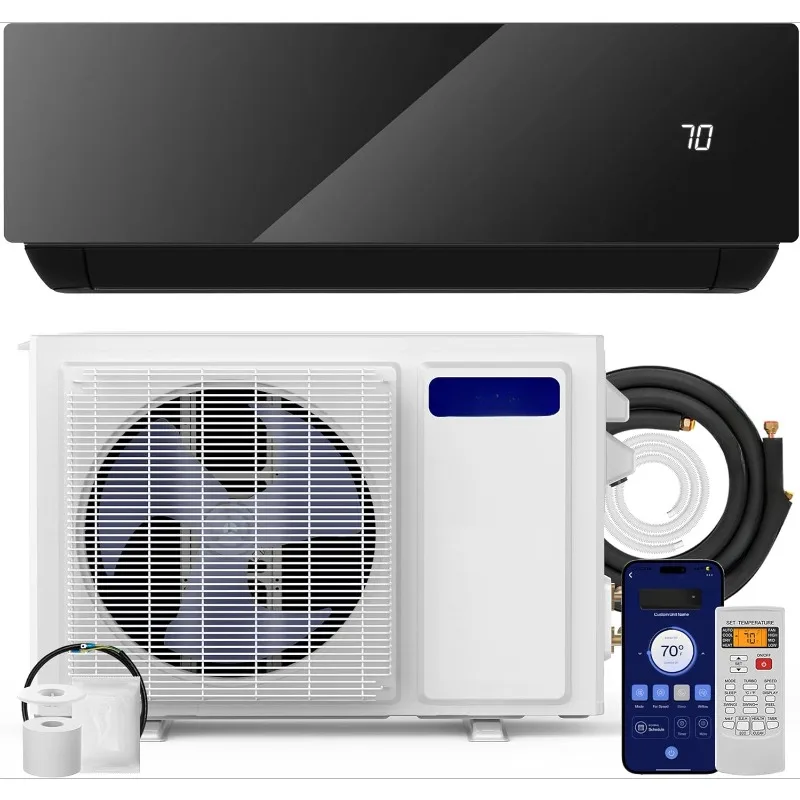 12000 BTU Mini Split Work with Alexa 20 SEER2 Cools Up to 550 Sq.Ft Energy Saving Split AC & Pre