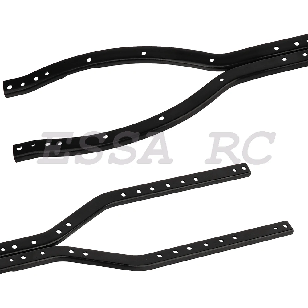 Black Steel 6x6 Chassis Frame Rails For Axial SCX10 90046 90047 1/10 RC Crawler Car Parts