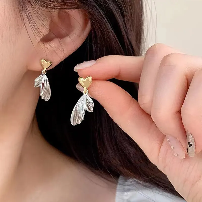 Vintage Parallel Shiny Crystal Stud Earrings for Women Fashion Korean Cute Sweet Acrylic Earrings Accessories Party Jewelry