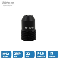 Witrue Pinhole Lens CCTV  22MM M12*0.5 Mount 1/2