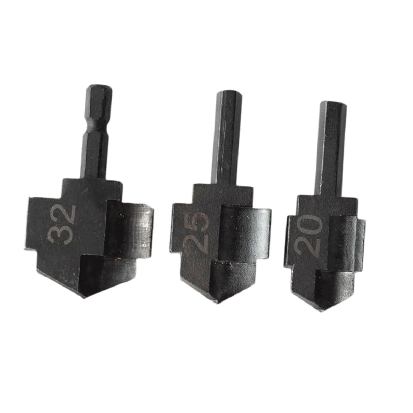 3Pcs Ppr Lifting Stepped Drill Bit Water Pipe Tube Repair Drill Connection Tool Metal Professional Replacement Black 20 25 32mm