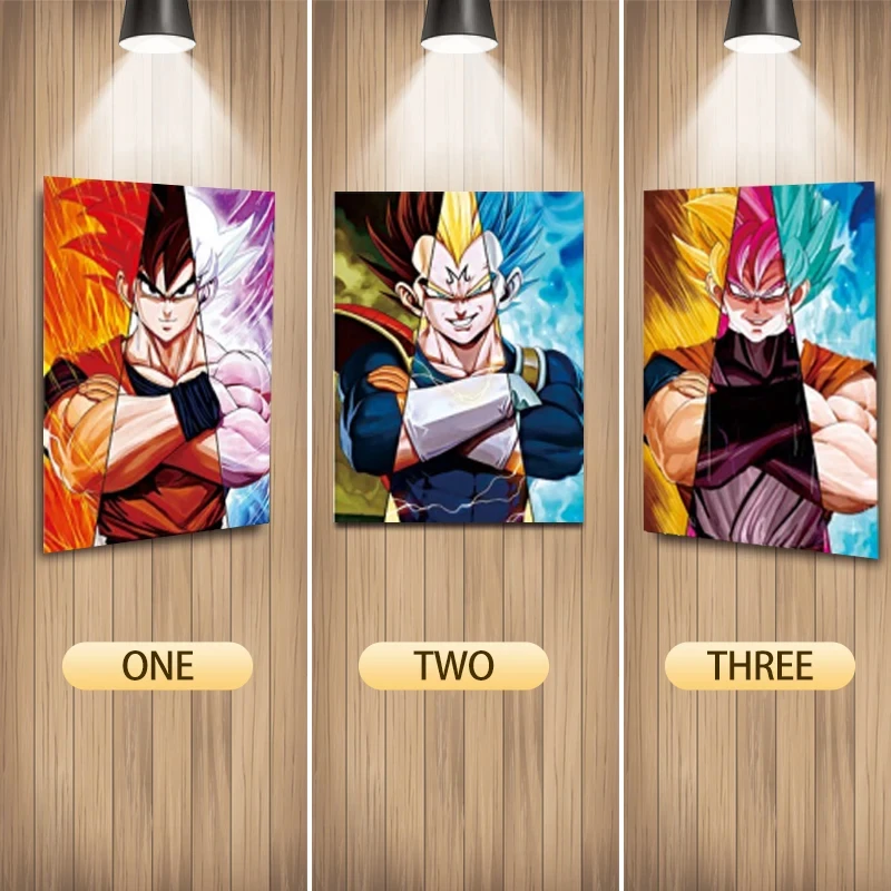 Bộ Phim Anime Hành Động Hình Dragon Ball Z/Naruto 3D Lật Gradient Áp Phích Đồ Chơi Trang Trí Phòng Khách Tặng Ma Thuật Treo Tường miếng Dán Đồ Chơi Trẻ Em