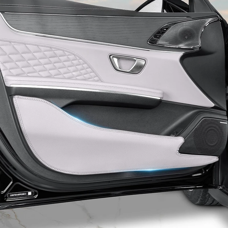 

Для BYD Han EV DM-i 2020-2025 дверная противоударная накладка, кожаные защитные наклейки, устойчивая к царапинам пленка, аксессуары для автодекора