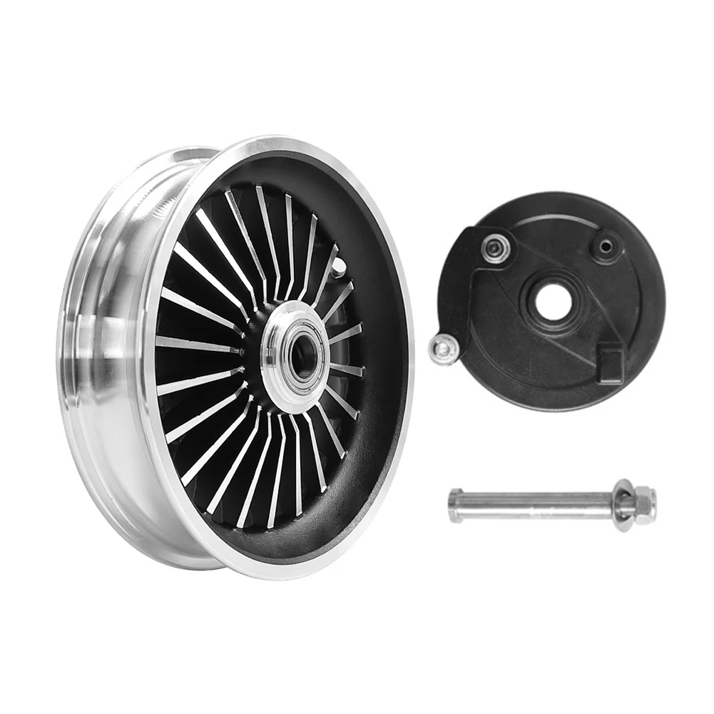 

For INOKIM OXQUICK4 Electric Scooter Drum Brake Front Wheel Hub Set Lightweight Aluminum for Easy Installation