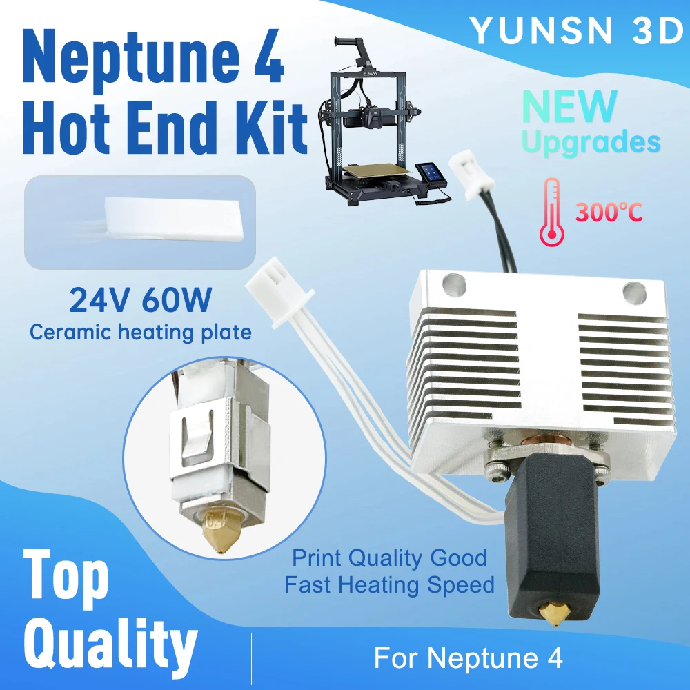 Für ELEGOO Neptune 4 Pro Hot End Kit Upgrade High-speed Messing Düse Hotend Kit Für Neptune 4 3D Drucker ersetzen Zubehör – Detail 2