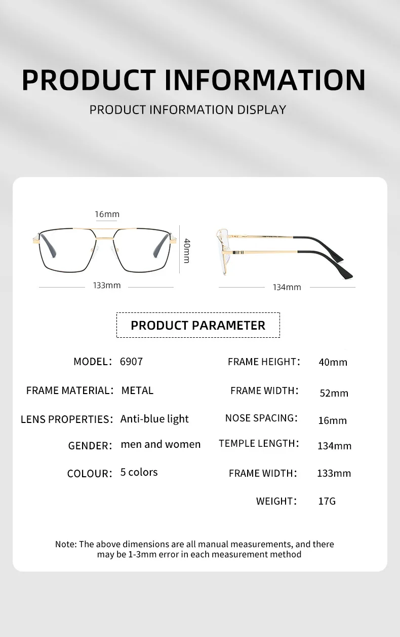 JMISUS New Arrivals Aviator Prescription Glasses Round Myopia Eyewear High-quality Metal Optical Eyeglasses for Man