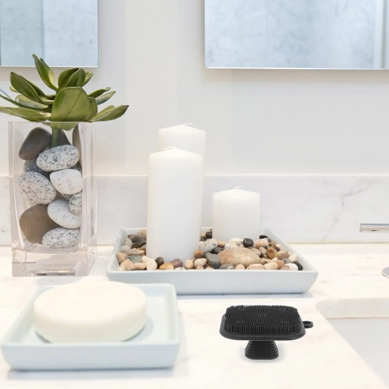 แปรงนวดซิลิโคน อุปกรณ์ดูแลผิวเนียนนุ่ม แปรงขัดผิวหน้าและผิวกาย แปรงทำความสะอาดผิวหน้าอย่างอ่อนโยน ขัดผิวหน้าอย่างล้ำลึก