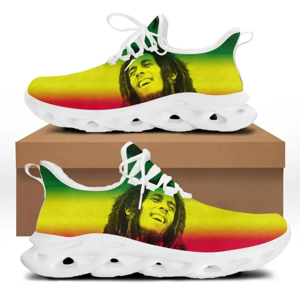 

Bob Marley Reggae Rasta Music Singer Flats Sneakers Mens Womens Sports Running Shoes High Quality DIY Sneaker Custom Made Shoe